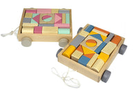 Pull Along Block Cart - Pink