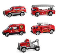 Metal Emergency Vehicle Set - 5 Pce - Assorted