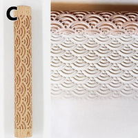 Wooden Clay Pattern Rollers - Set of 5