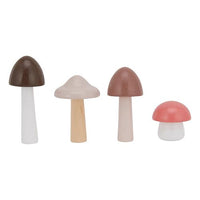 Wooden Mushroom Set of 4
