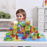 Wooden Blocks - Jungle Scene 135pce