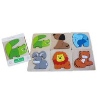 Discoveroo - Chunky Wooden Animal Puzzles - Set of 6