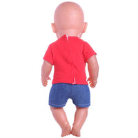 Doll Clothes 41cm - 2 Pce Summer Set Red