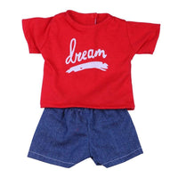 Doll Clothes 41cm - 2 Pce Summer Set Red