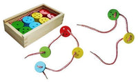 Wooden Lacing Buttons - 40 in a Box