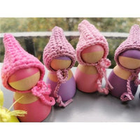 Pastel People & Matching Beanies - 12 Pairs