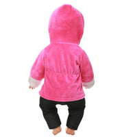 Doll Clothes 41cm - Blue Pants & Pink Hoodie