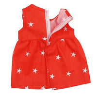 Doll Clothes 41cm - Red Dress with Stars