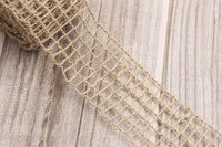 Hessian Burlap Lace Ribbon - 2m