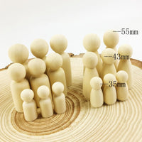 Wooden Doll Family Blanks Set (6)