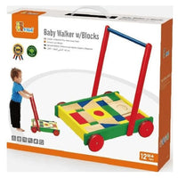 
              Wooden Baby Walker with Wooden Blocks
            