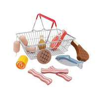 
              Wooden Deli Goods & Wire Shopping Basket
            