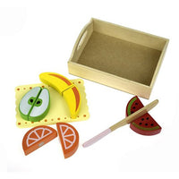 
              Wooden Fruit Cutting Set in Tray
            