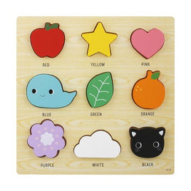 Wooden Shapes and Colours Sorting Board