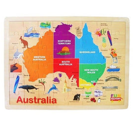 Australian Map - Wooden Puzzle - 40 x 30cm