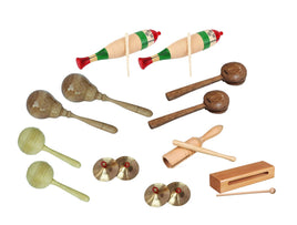 Multicultural Percussion Instrument Set - 12 Piece