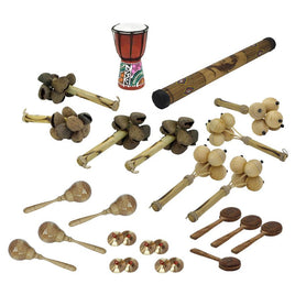 Multicultural Percussion Instrument Set - 22 Piece