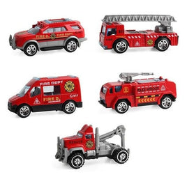 Metal Emergency Vehicle Set - 5 Pce - Assorted