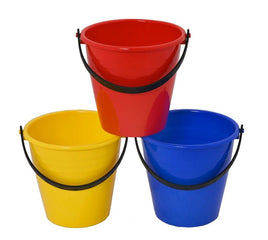 Plasto Bucket with Handle - Small - Set of 3