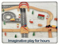 
              Wooden Road & Rail Set
            