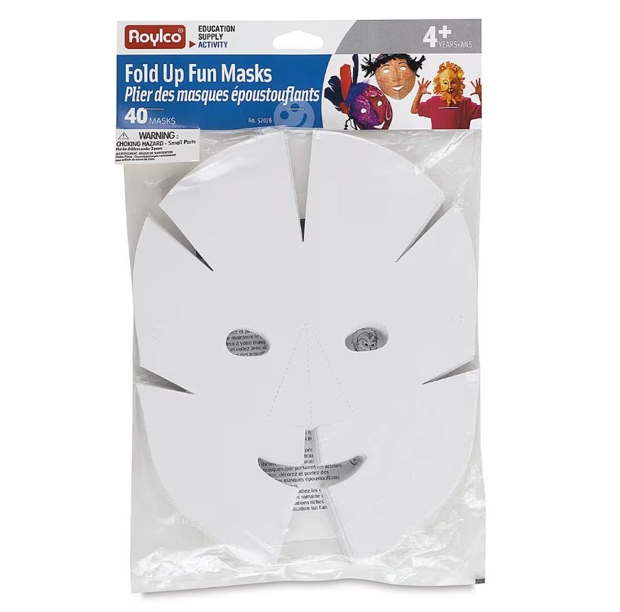 Collapsible Mask Folding Fun Masks - 40 Pack| Ozzy Educational Toys