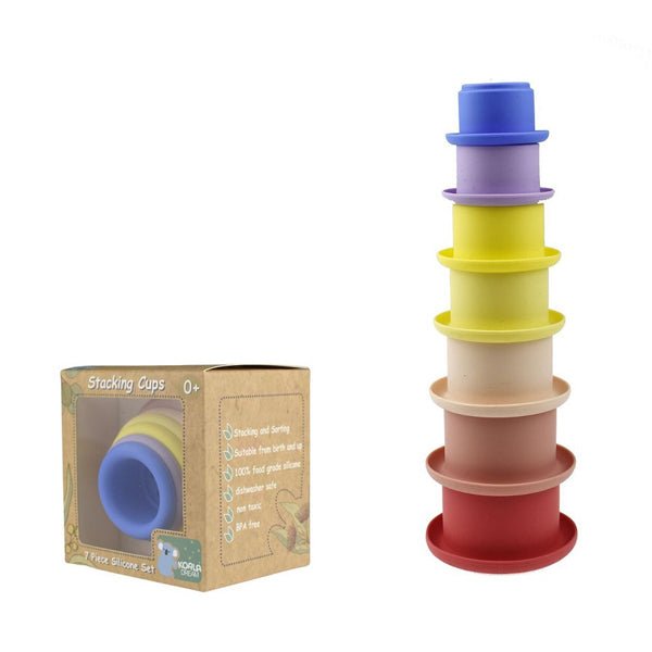 Silicone Stacking Cups (7) - Autumn| Ozzy Educational Toys
