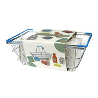 
              Wooden Groceries & Wire Shopping Basket
            