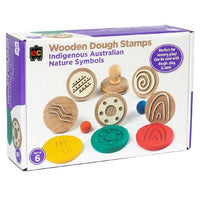 
              Wooden Dough Stampers - Indigenous Nature Symbols
            