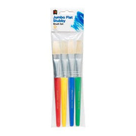 Jumbo Flat Stubby Brush Set
