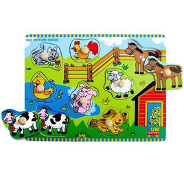 Chunky Knob Puzzle - Farm Animals