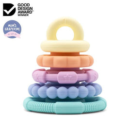 Stacker & Teether - Pastel - Jellystone Silicon Play