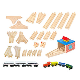 Wooden Train Set Accessories 31pc