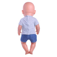 
              Doll Clothes 41cm - 2 Pce Summer Set Grey
            