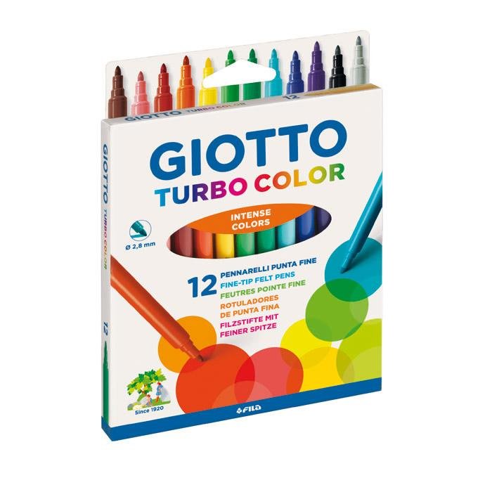 Giotto Turbo Maxi Markers 12 Pack