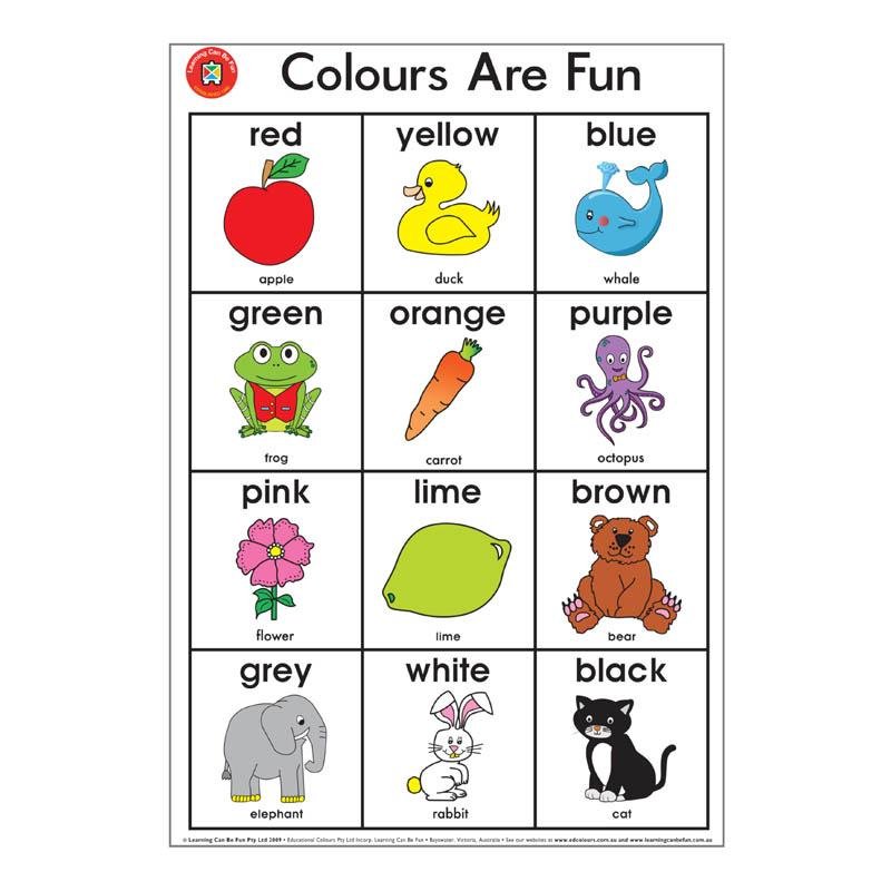 Chart - Colours Are Fun| Ozzy Educational Toys