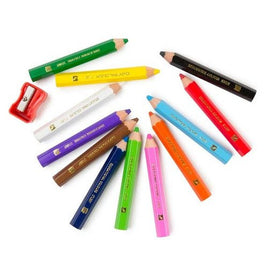 Jumbo Stubby Washable Colouring Pencils 12’s and Sharpener