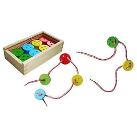 Wooden Lacing Buttons - 40 in a Box