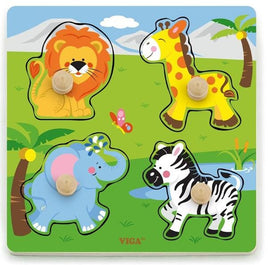 Larger Knob Wild Animal Puzzle