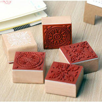 
              Wooden Indian Motif Stamps - Set of 6
            