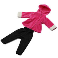 
              Doll Clothes 41cm - Blue Pants & Pink Hoodie
            