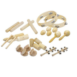 Natural Wood Percussion Set - 22 piece