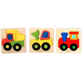 Discoveroo - Chunky Wooden Vehicle Puzzles - Set of 3